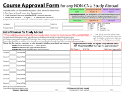 Course Approval Form for any NON