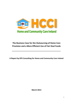 The Business Case for the Outsourcing of Home Care Provision and