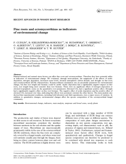 Fine roots and ectomycorrhizas as indicators of environmental change