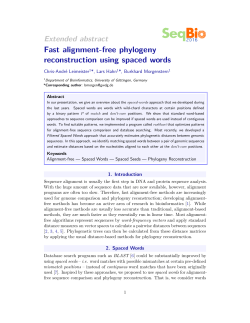 Fast alignment-free phylogeny reconstruction using spaced words