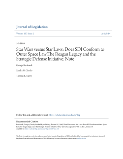 Star Wars versus Star Laws: Does SDI Conform to Outer Space Law