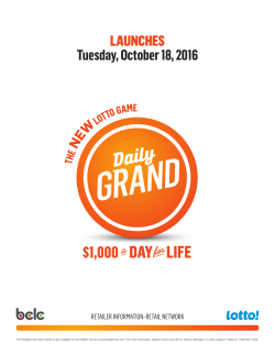 LAUNCHES Tuesday, October 18, 2016