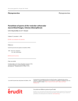 Parasitism of spores of the vesicular-arbuscular mycorrhizal
