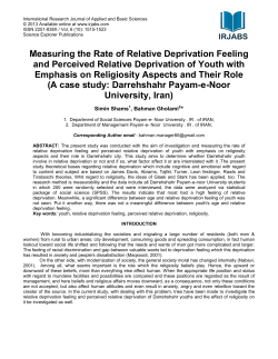 Measuring the Rate of Relative Deprivation Feeling and