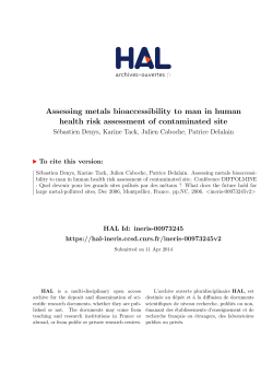 Assessing metals bioaccessibility to man in human health risk