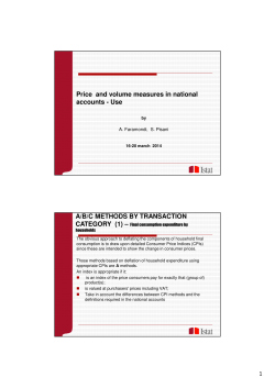 Price and volume measures in national accounts