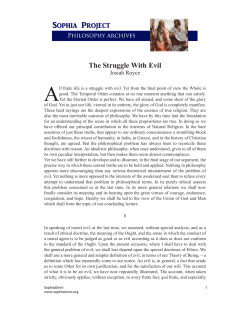 The Struggle With Evil