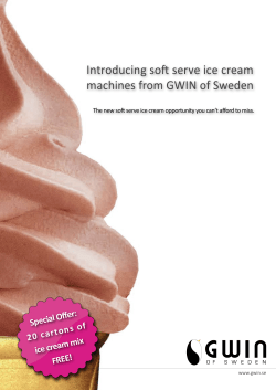 Introducing soft serve ice cream machines from GWIN of Sweden