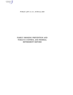 Family Smoking Prevention and Tobacco Control Act