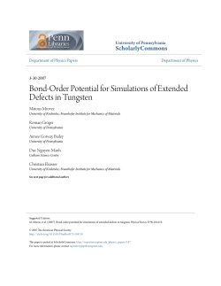 Bond-Order Potential for Simulations of Extended Defects in Tungsten