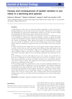 Causes and consequences of spatial variation in sex ratios in a