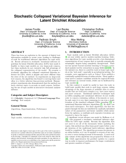 Stochastic Collapsed Variational Bayesian Inference for Latent