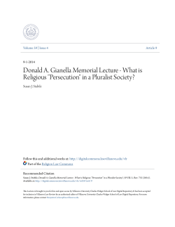 Donald A. Gianella Memorial Lecture