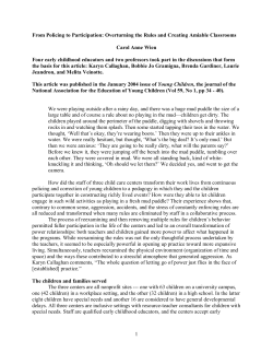 From Policing to Participation