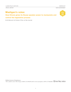 Madigan`s rules - Illinois Policy Institute