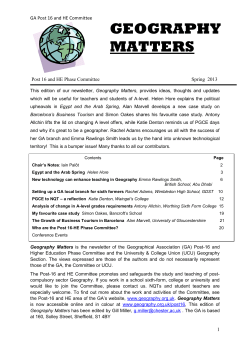 Geography Matters - Geographical Association