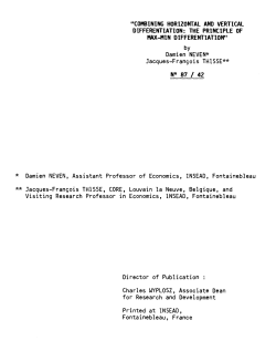 "combining horizontal and vertical differentiation: the