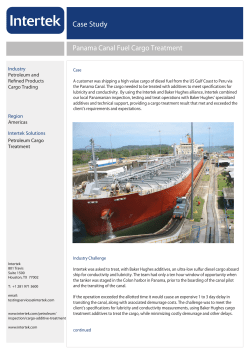 Panama Canal Fuel Cargo Treatment