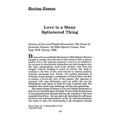 Ethel Spector`s Dreams of Love and Fateful