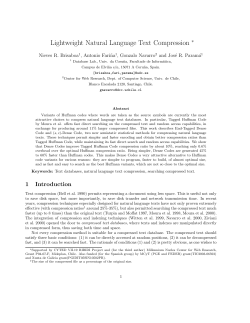 Lightweight Natural Language Text Compression