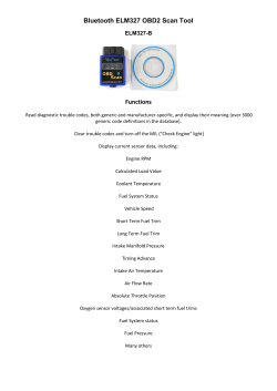 Bluetooth ELM327 OBD2 Scan Tool Functions