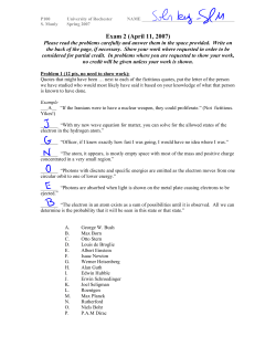 Exam 2 (April 11, 2007) - University of Rochester