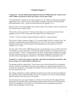 1 Samuel Chapter 3 - Discover Revelation