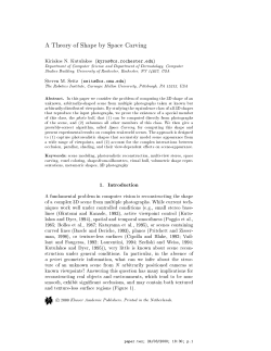 A Theory of Shape by Space Carving