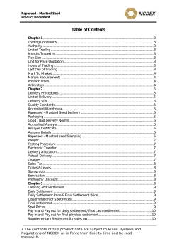 Mustard Seed Product Note