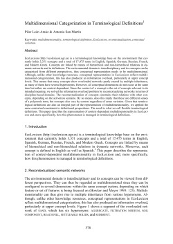Multidimensional Categorization in Terminological Definitions