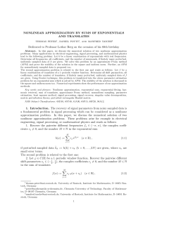 NONLINEAR APPROXIMATION BY SUMS OF