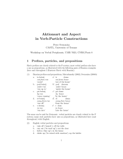 Aktionsart and Aspect in Verb-Particle Constructions
