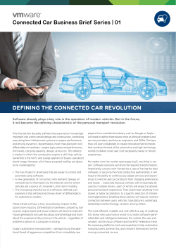 Defining the Connected Car Revolution