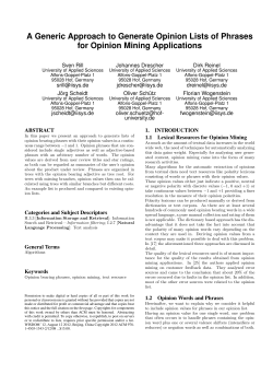 A Generic Approach to Generate Opinion Lists of Phrases for