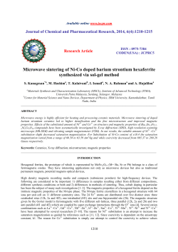 Microwave sintering of Ni-Co doped barium strontium hexaferrite