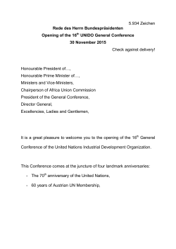 Statement by the President of Austria, H.E. Mr. Heinz Fischer