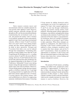 Future Direction for Managing N and P on Dairy Farms