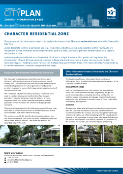 character residential zone