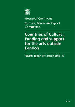 Countries of Culture: Funding and support for the arts outside London