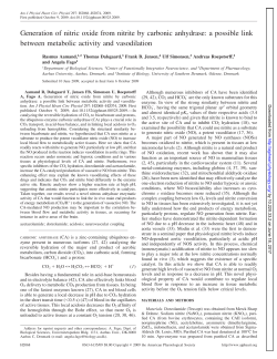 Generation of nitric oxide from nitrite by carbonic anhydrase: a