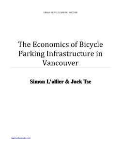 The Economics of Bicycle Parking Infrastructure in Vancouver