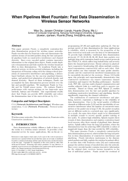 Fast Data Dissemination in Wireless Sensor Networks