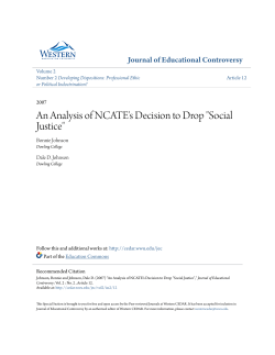 An Analysis of NCATE`s Decision to Drop "Social Justice"