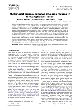 Multimodal signals enhance decision making in foraging bumble-bees