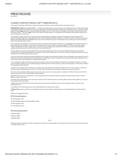 lg music flow with google cast&trade; launched in us