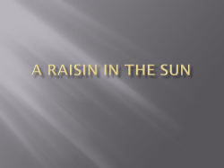 A Raisin in the Sun - Rochester Community Schools