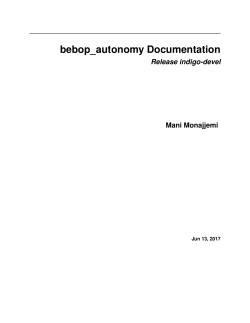 bebop autonomy Documentation