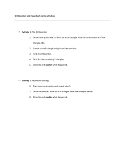 Orthocenters and Feuerbach Circle activity