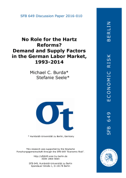 No Role for the Hartz Reforms? - Humboldt