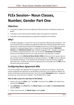 FLEx - Interlinearization
